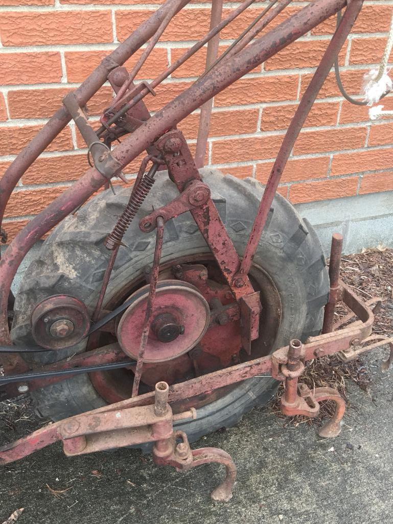 Antique Clinton Rear Tine Plow W/4-Cycle Clinton Engine
