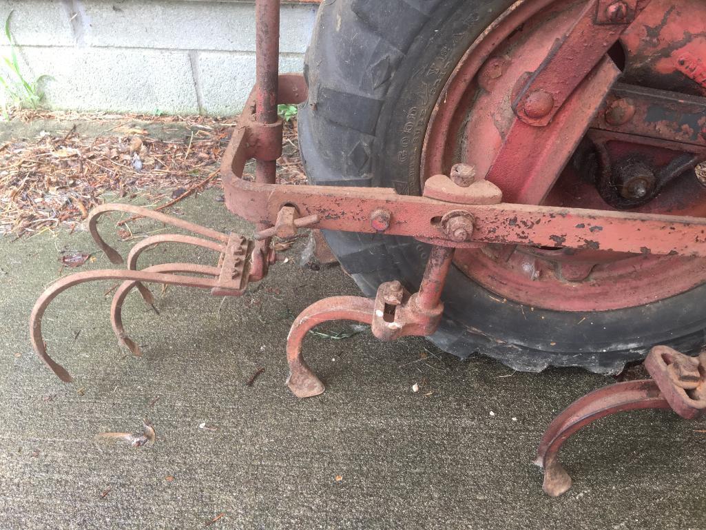 Antique Clinton Rear Tine Plow W/4-Cycle Clinton Engine