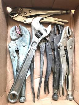 Vise-Grips, Pliers, & Crescent Wrench