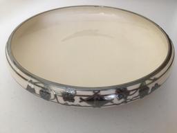 Lenox Belleek Low Bowl W/Sterling