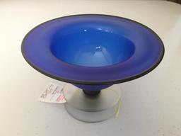 Contemporary Art Glass Bowl Signed Anthony Wassell (British Artisian)