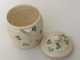 Belleek Marmalade Jar W/Lid