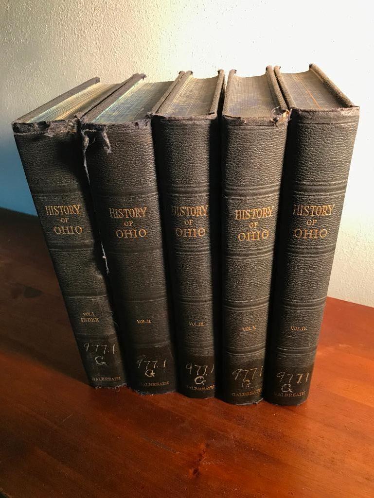 (5) Volumes "History Of Ohio" 1925 By Charles Galbreath