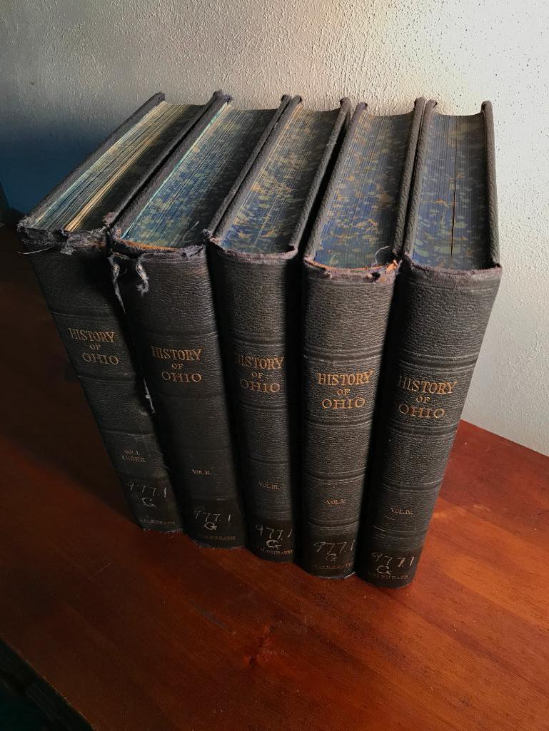 (5) Volumes "History Of Ohio" 1925 By Charles Galbreath