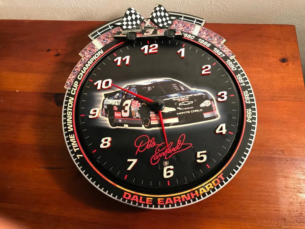 Dale Earnhardt & Hot Rod Battery Operated Clocks