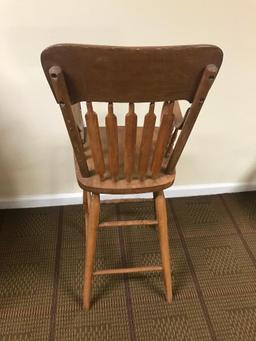 Antique Youth Chair W/Curved Arms