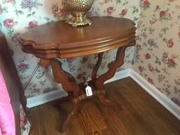 Eastlake Victorian Walnut Lamp Table