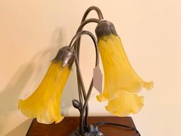 Contemporary Flower Lamp WGlass Shades