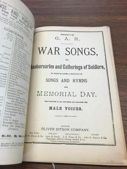 War Songs for Gatherings of Anniversaries and Gatherings of Soldiers Book