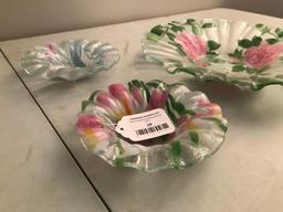 3-Pc. Hand Painted Glass Bowls