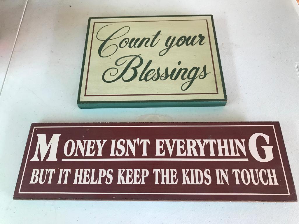 Two Wall Hangings with Sayings