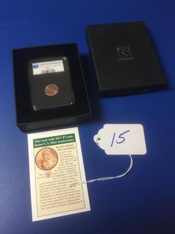 LIttleton Coin Co., Inc. Certified 2017 P Lincoln Head Cent in Case