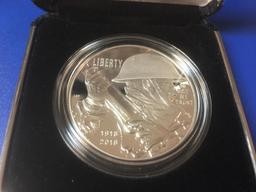 2018, United States Mint, World War I Centennial Silver Dollar