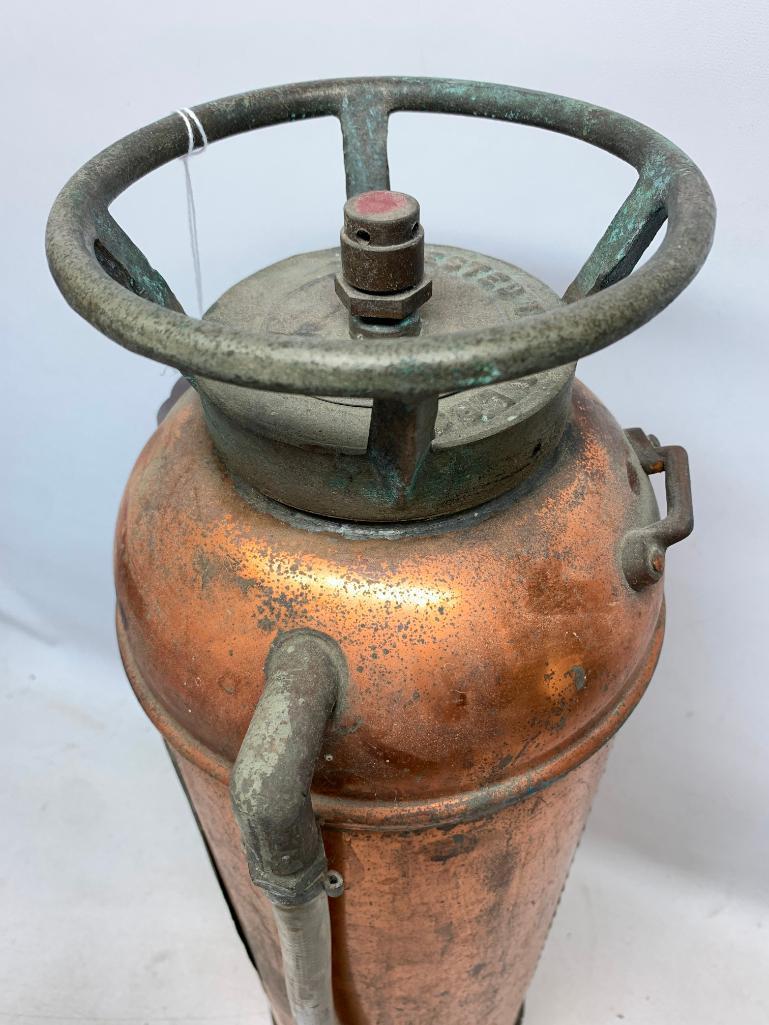 Vintage "Dayton" Copper & Brass Fire Extinguisher