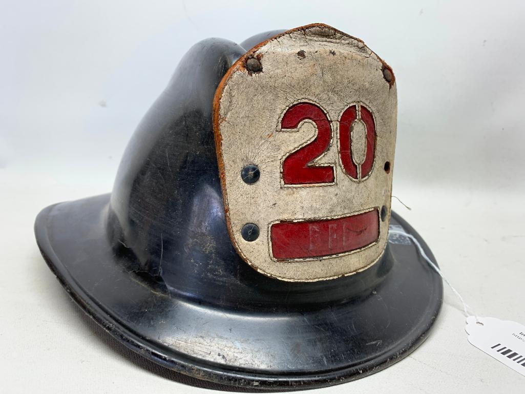 Vintage Gen-Tex Fire Fighter Helmet Marked "B. F. D."