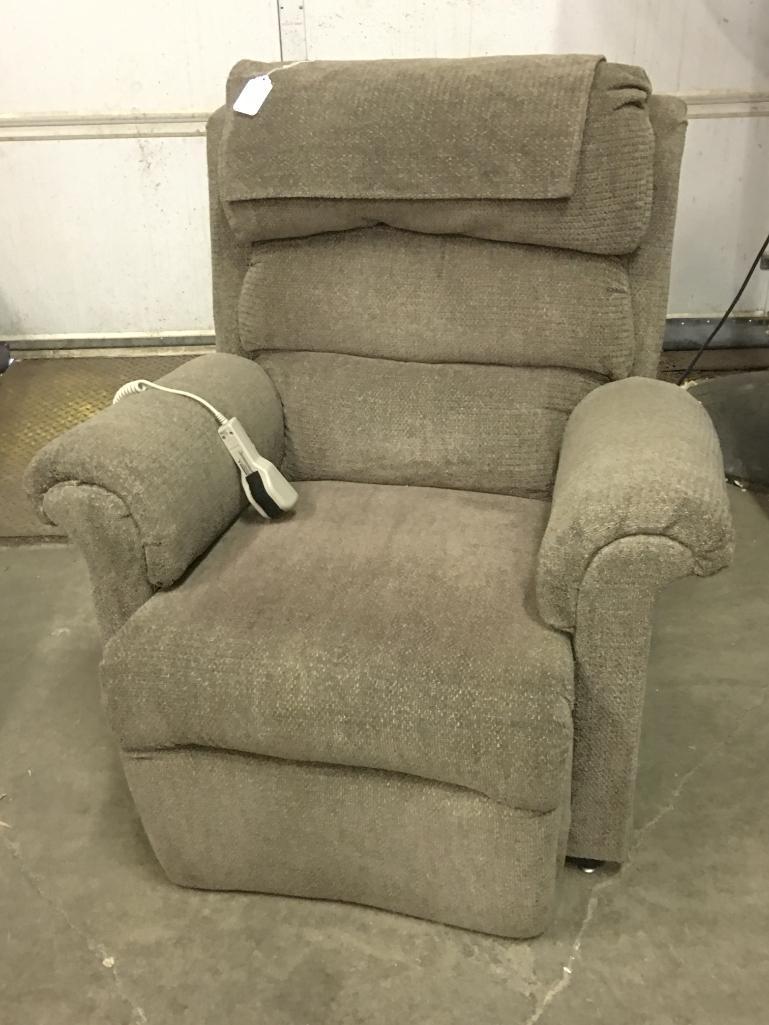 Pride Upholstered Left Recliner W/Heat & Massage