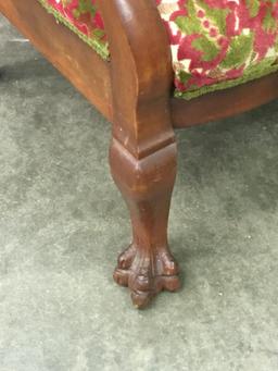 Antique Base Rocker W/Carved Fish Heads & Claw Feet