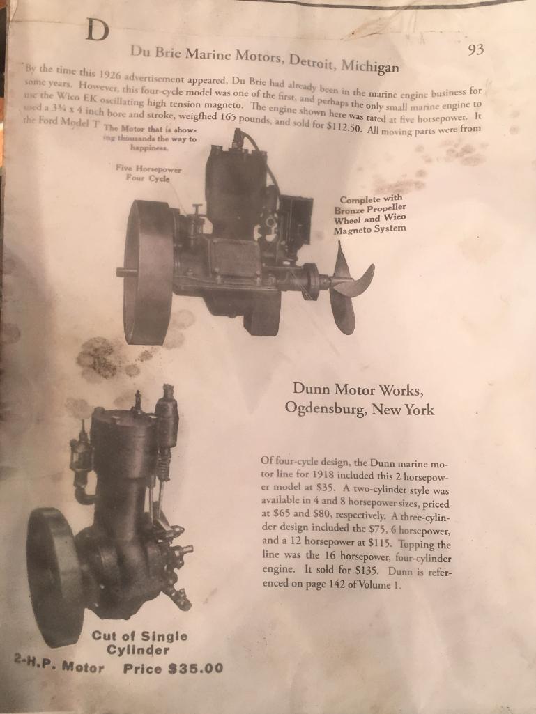 Dubrie Marine Motor From Detroit, Michigan On Cart