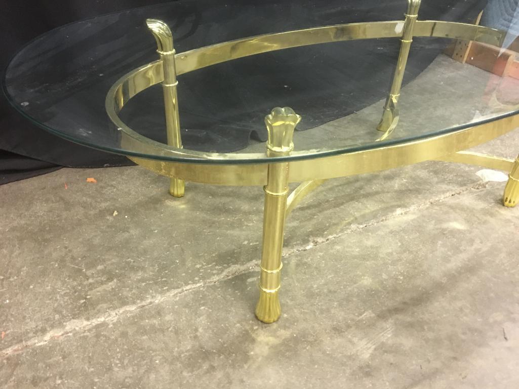 Brass and Glass Coffee Table