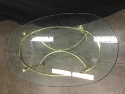 Brass and Glass Coffee Table