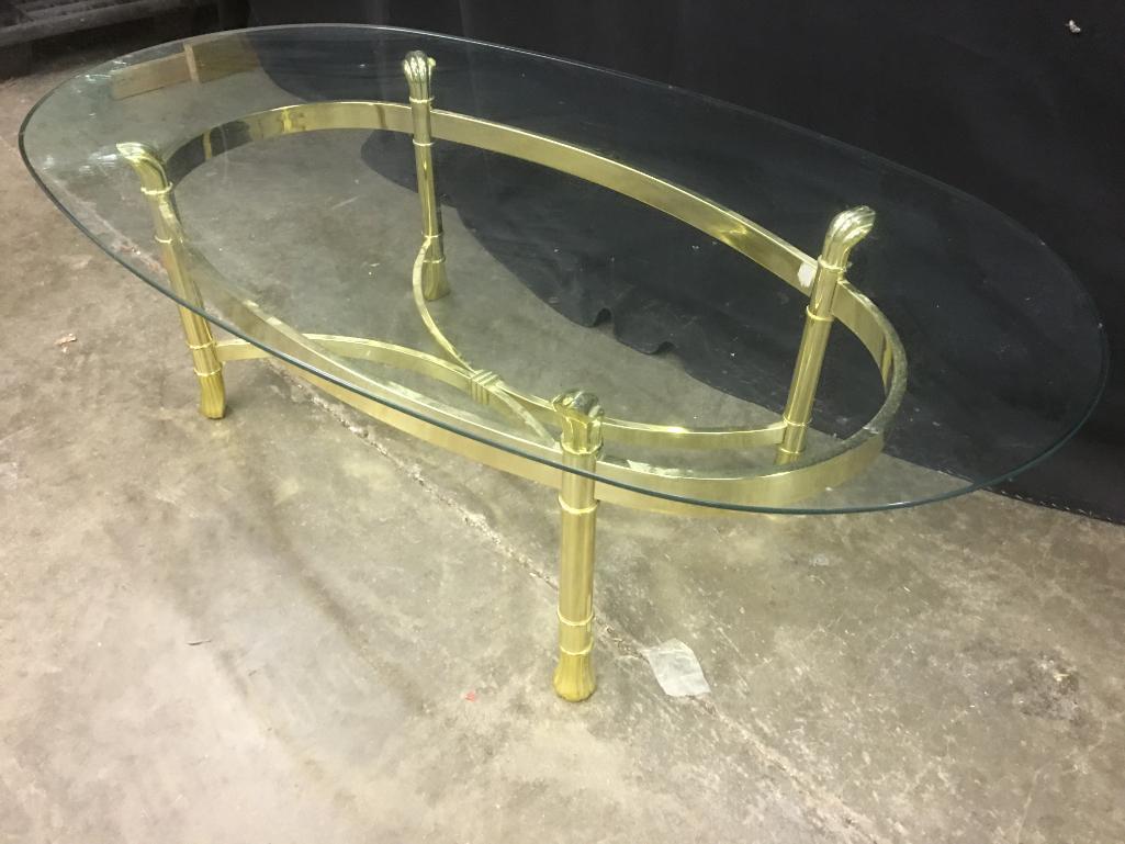 Brass and Glass Coffee Table