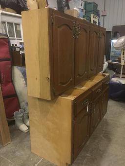 Cherry Finish Bottom and Top Cabinets