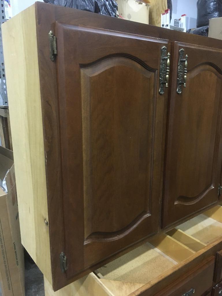 Cherry Finish Bottom and Top Cabinets