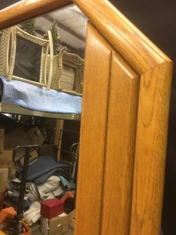 Bassett Oak Finish Dresser with Mirror