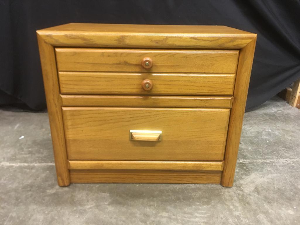 Bassett, Oak Finish Nightstand