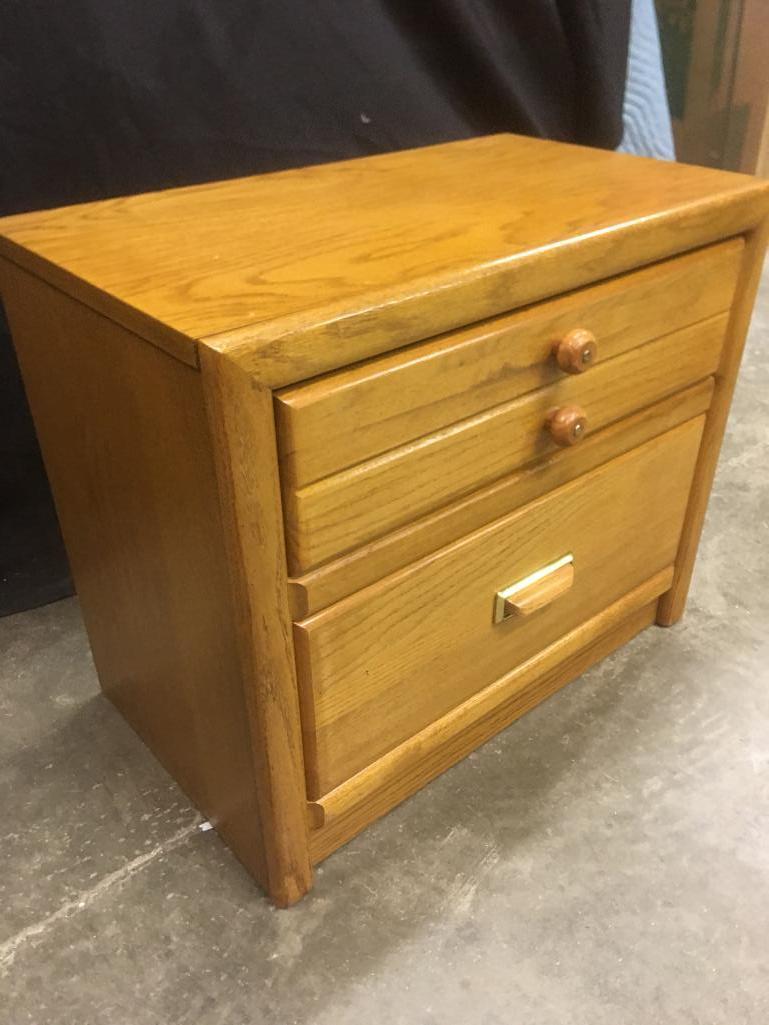 Bassett, Oak Finish Nightstand