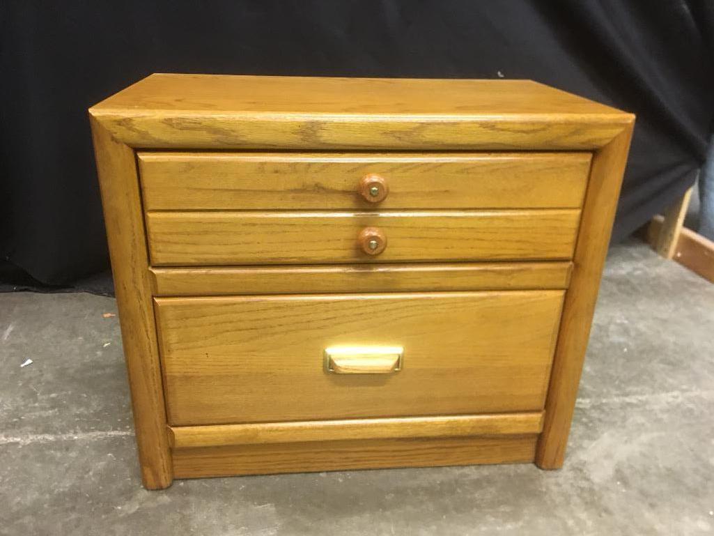 Bassett, Oak Finish Nightstand