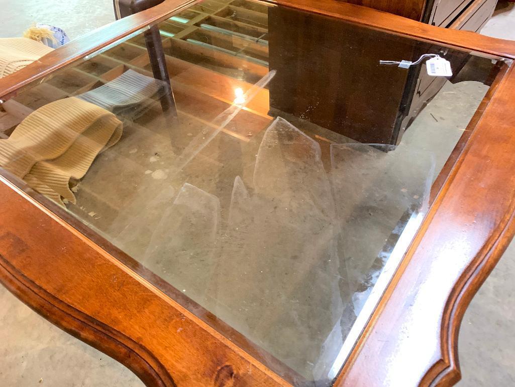 Glass Top Square Coffee Table