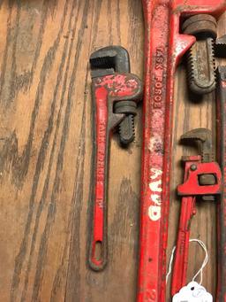 (4) Pipe Wrenches