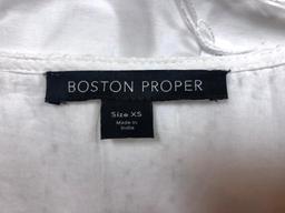 Boston Proper Embroidered & Sequin Shirt