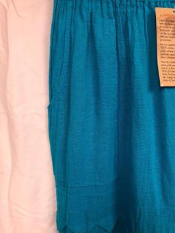 Lobas Del Mar Linen Embroidered Palazzo Pants W/Pocket