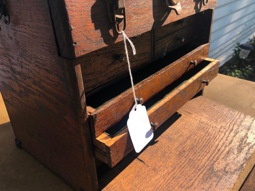 Antique, Wood, Machinist Tool Box