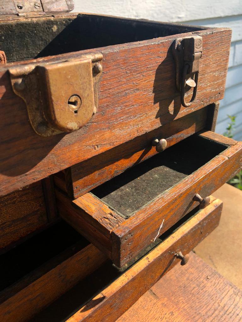 Antique, Wood, Machinist Tool Box