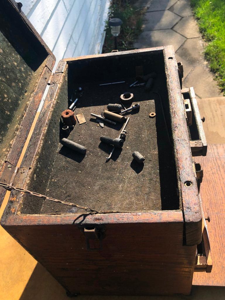 Antique, Wood, Machinist Tool Box