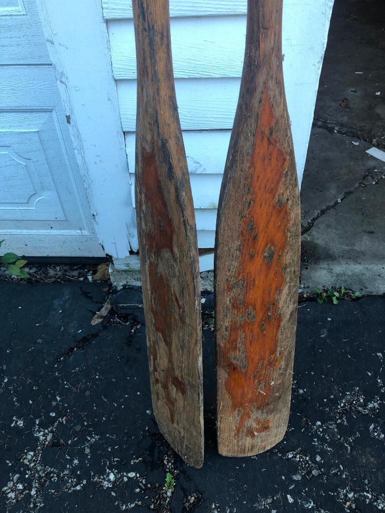 Two Vintage Row Boat Oars, They are 78" Long