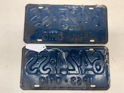 Set Of 1963 Ohio License Plates