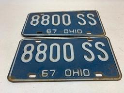 Set Of 1967 Ohio License Plates