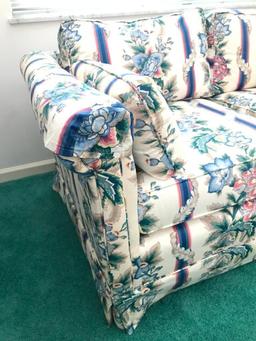 Floral Couch W/Arm Covers