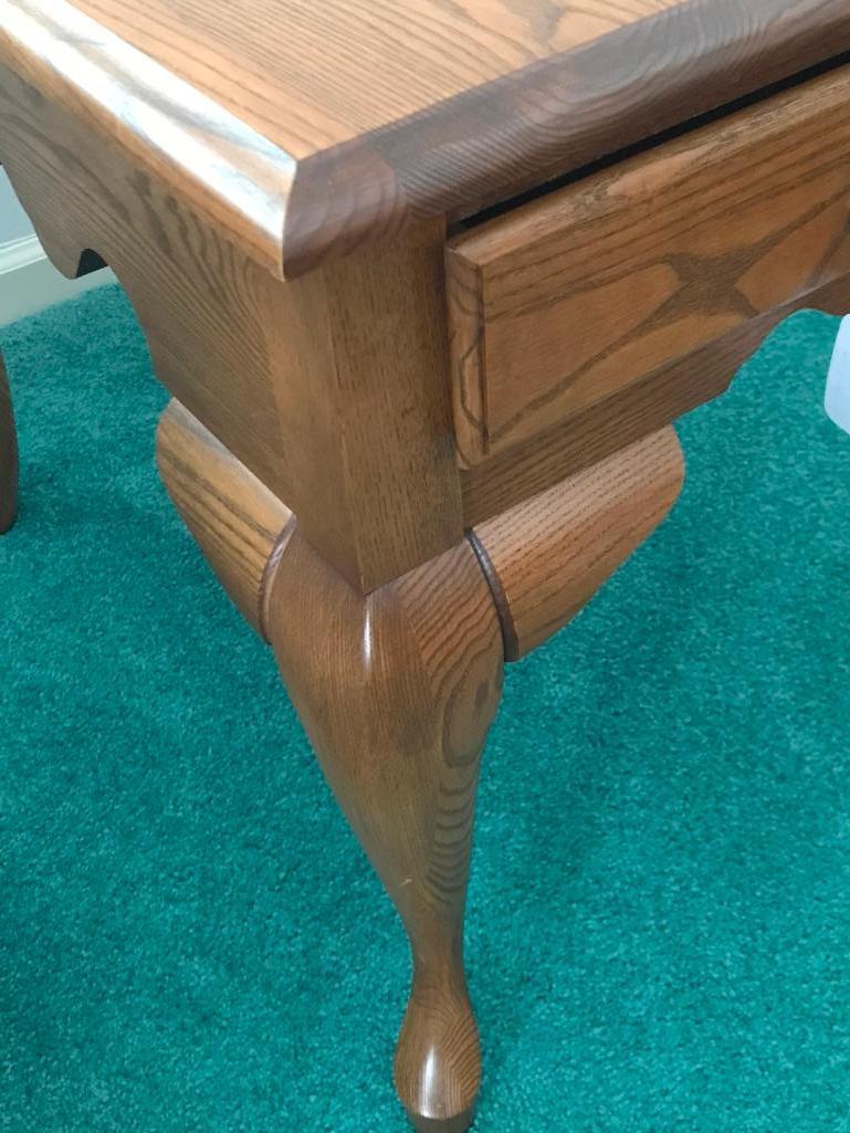 Solid Oak 1-Drawer Stand