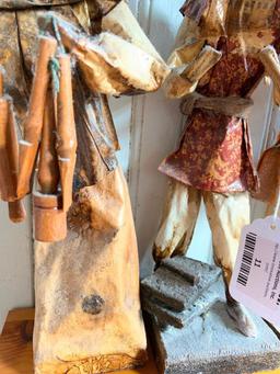 (5) Folk Art Paper Mache' Figures From Mexico