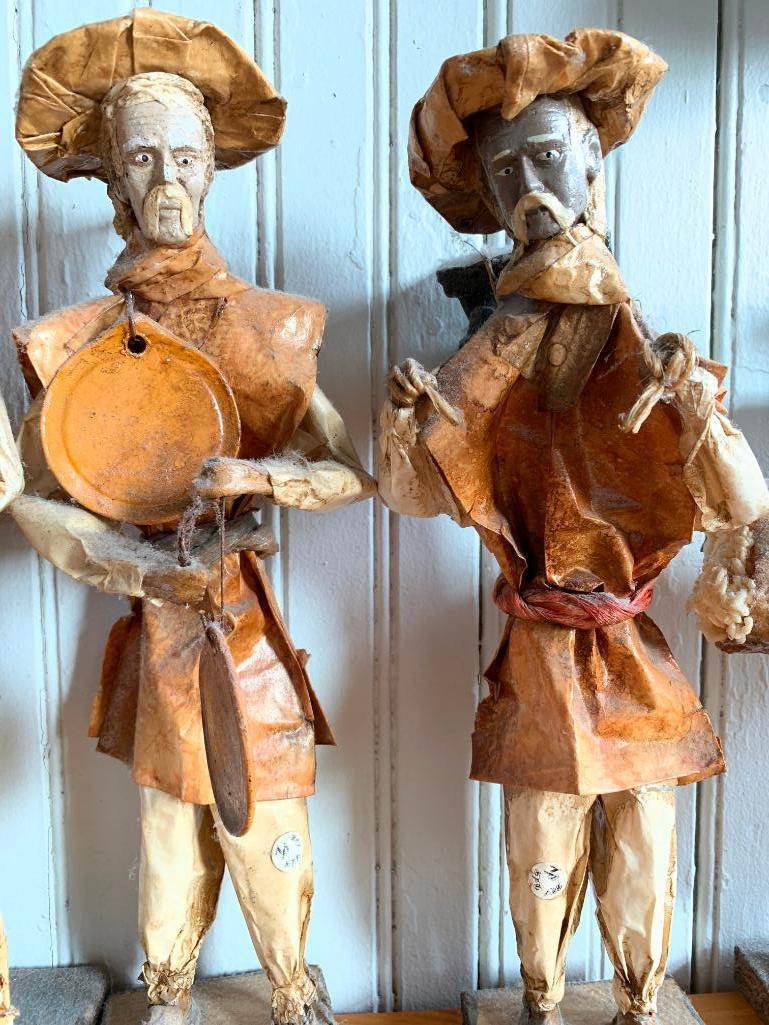 (5) Folk Art Paper Mache' Figures From Mexico