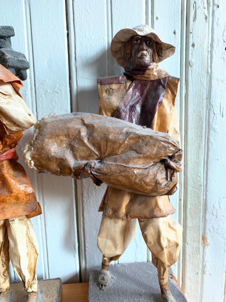 (5) Folk Art Paper Mache' Figures From Mexico