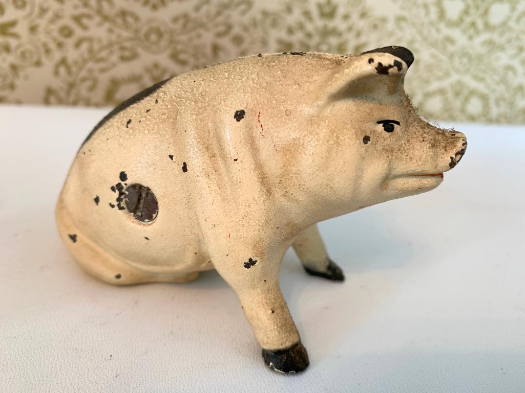 (2) Cast Iron Pig Banks