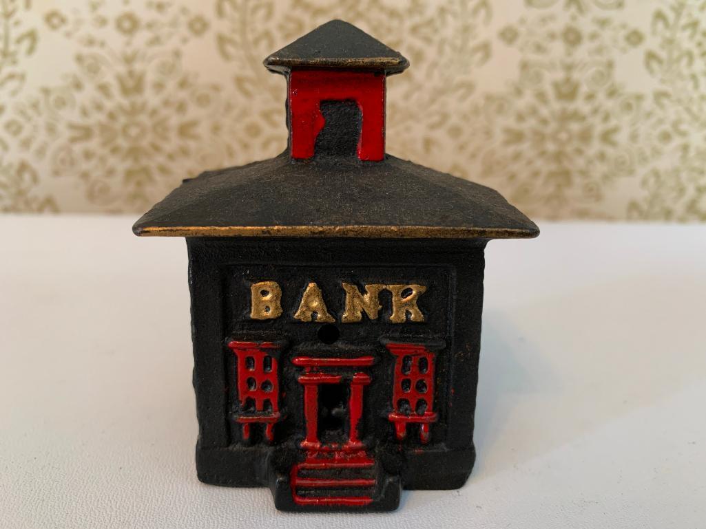 Cast Iron "Bank Building' Bank