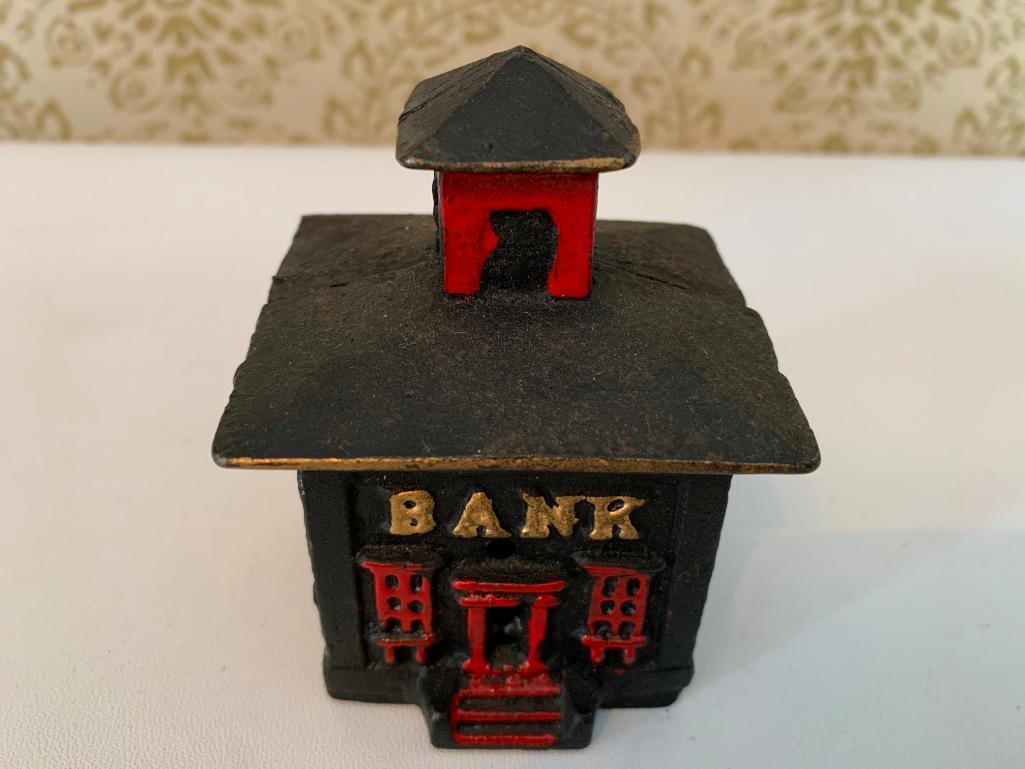 Cast Iron "Bank Building' Bank