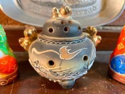 (3) Oriental Incense Burners From 60's Japan